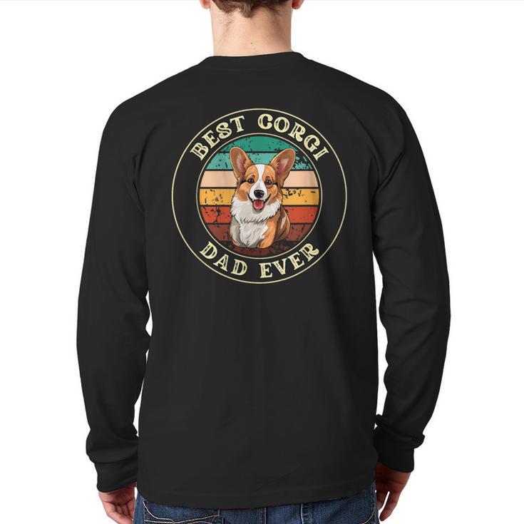 Corgi Dad Idea For Men Long Sleeve T-Shirt Back Print