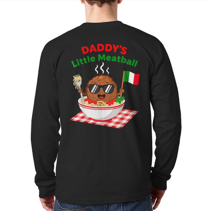 Couple Daddy's Little Meatball Italian Men Long Sleeve T-Shirt Back Print