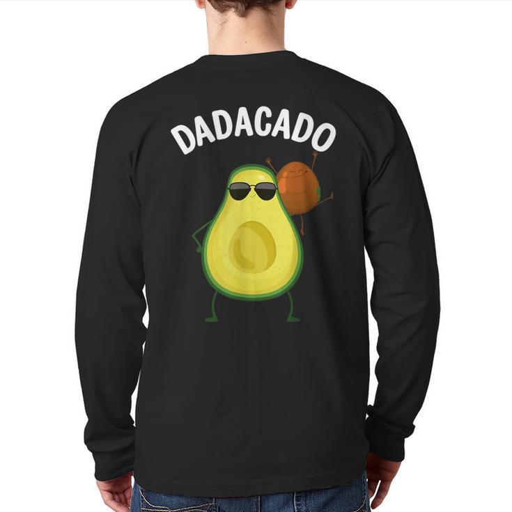 Cute Avocado For Dad Men Fruit Avocado Pear Lovers Long Sleeve T-Shirt Back Print