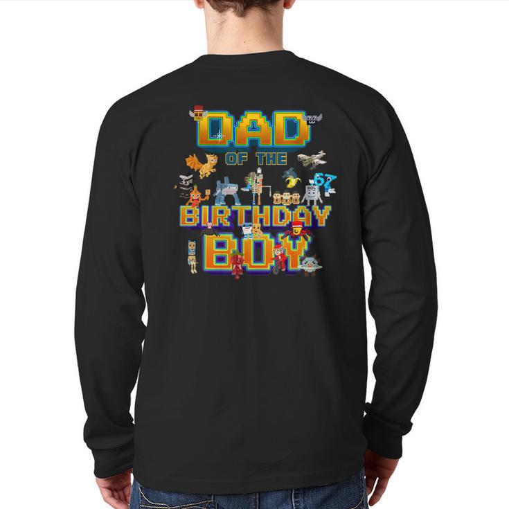 Dad Of The Birthday Boy Brainrot Meme Kids Teens Boys Long Sleeve T-Shirt Back Print