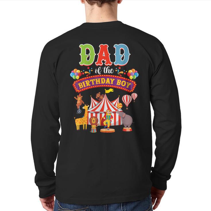 Dad Of The Birthday Boy Carnival Circus 1st Birthday Party Long Sleeve T-Shirt Back Print