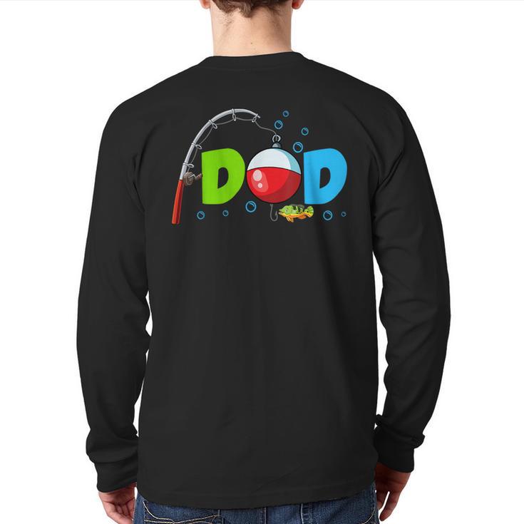 Dad Of The Birthday Boy Birthday Fishing Family Long Sleeve T-Shirt Back Print