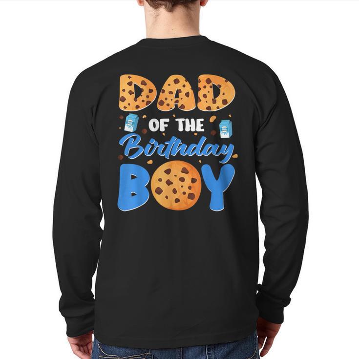 Dad Of The Birthday Boy Milk And Cookies 1 Year Old Long Sleeve T-Shirt Back Print