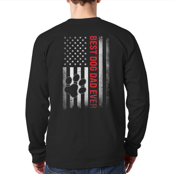 Dad Fathers Day Dog Dad Long Sleeve T-Shirt Back Print