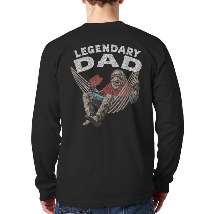 Dad Legendary Saying Long Sleeve T-Shirt Back Print