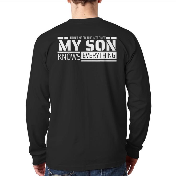 Dad Shirt From Son Men Fathers Day Dad Long Sleeve T-Shirt Back Print