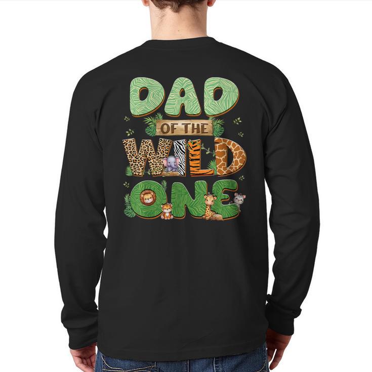 Dad Of The Wild One Birthday Family Matching Party Decor Long Sleeve T-Shirt Back Print