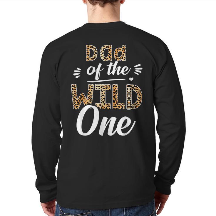 Dad Of The Wild One Zoo Themed 1st Birthday Party Long Sleeve T-Shirt Back Print