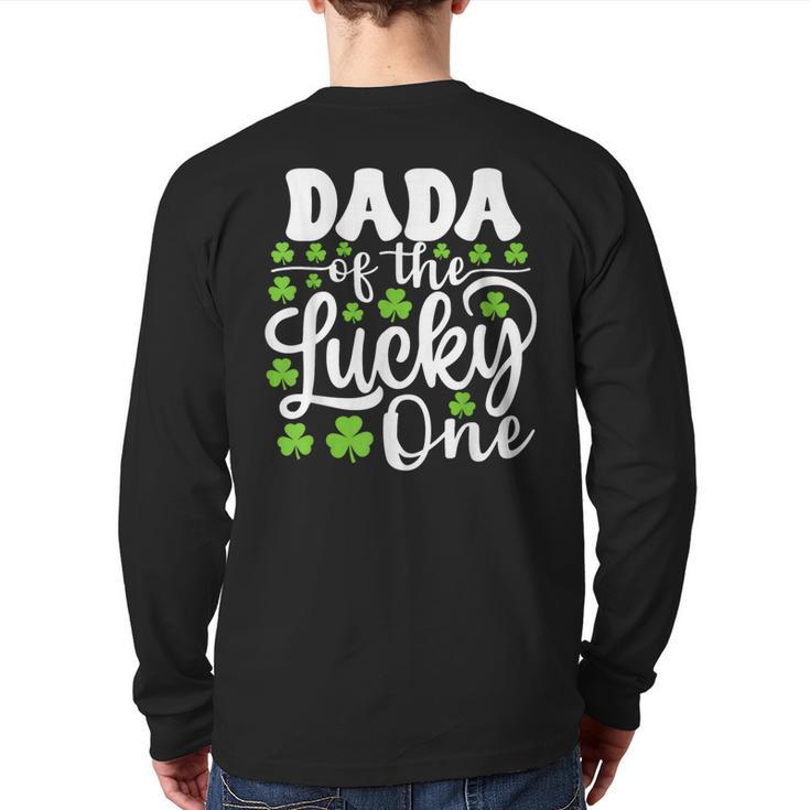 Dada Of The Lucky One First Birthday St Patrick's Day Long Sleeve T-Shirt Back Print