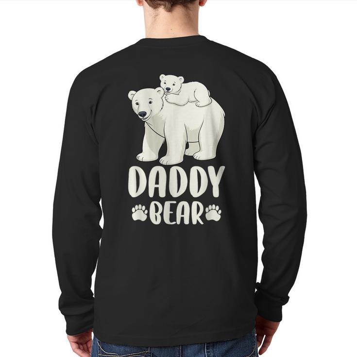 Daddy Bear And Cub Polar Bear Long Sleeve T-Shirt Back Print
