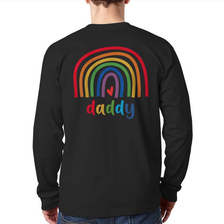 Daddy Rainbow For Women Men Family Matching Birthday Long Sleeve T-Shirt Back Print