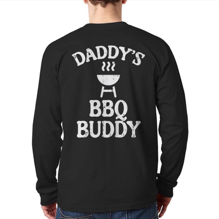 Daddys BBQ Buddy Cute Barbecue Family Match Boys Girls Kids Long Sleeve T-Shirt Back Print