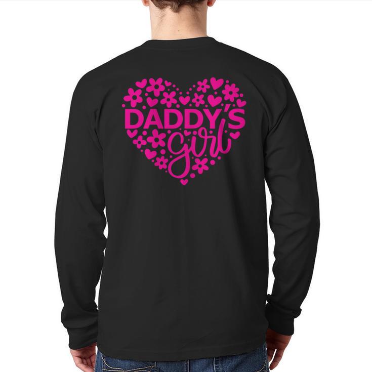 Daddy's Girl Father's Day Idea For a New Dad Long Sleeve T-Shirt Back Print