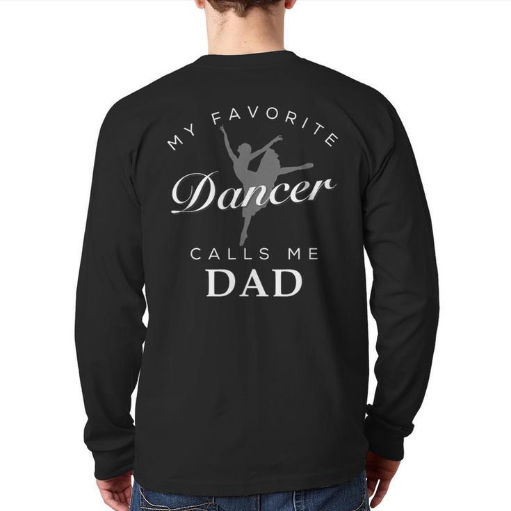 Dance Dad And Daughter Shirt For Men Long Sleeve T-Shirt Back Print