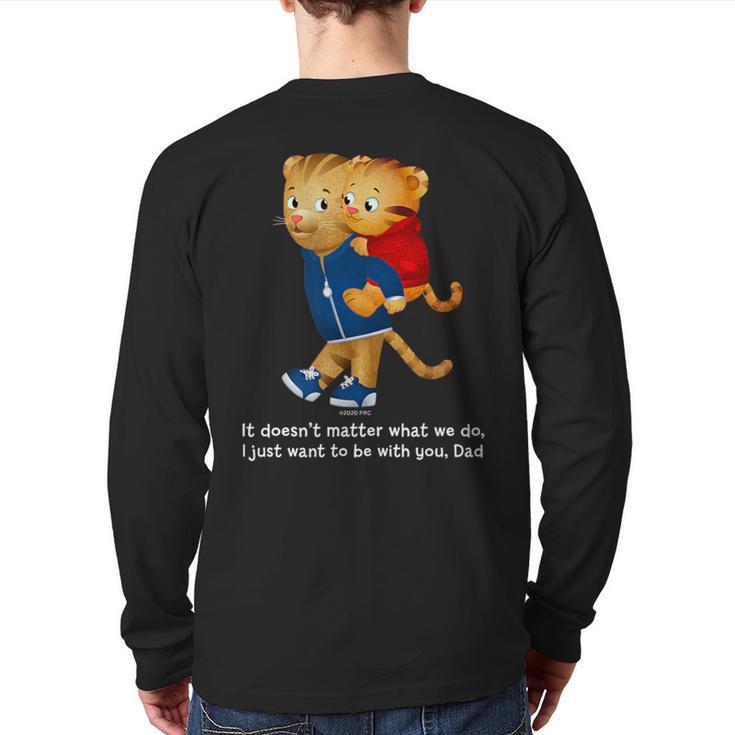 Daniel And Dad Tiger Dark Shirt Long Sleeve T-Shirt Back Print