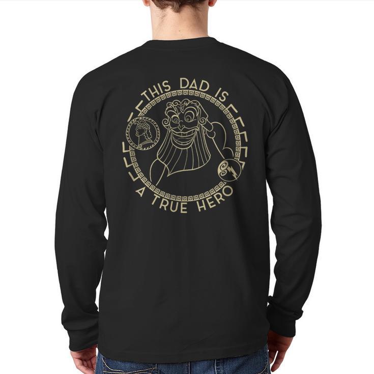 Disney Hercules Father's Day Zeus This Dad Is A True Hero Long Sleeve T-Shirt Back Print