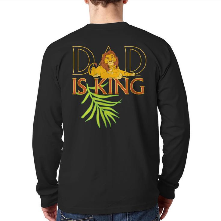 Disney The Lion King Dad Is King Mufasa & Simba Father's Day Long Sleeve T-Shirt Back Print