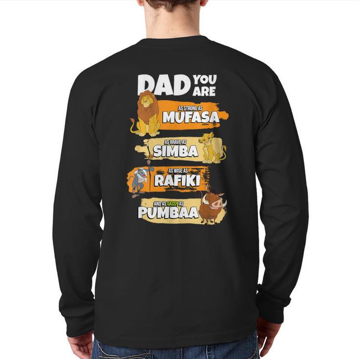 Disney The Lion King Dad You Are Word Stack Long Sleeve T-Shirt Back Print