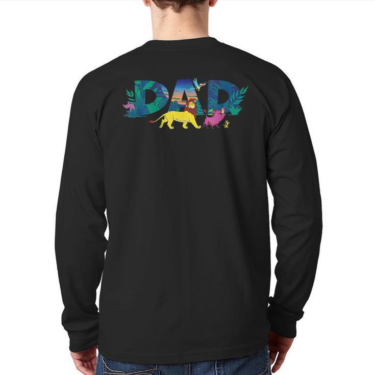 Disney The Lion King Simba & Pals Dad Father's Day Birthday Long Sleeve T-Shirt Back Print