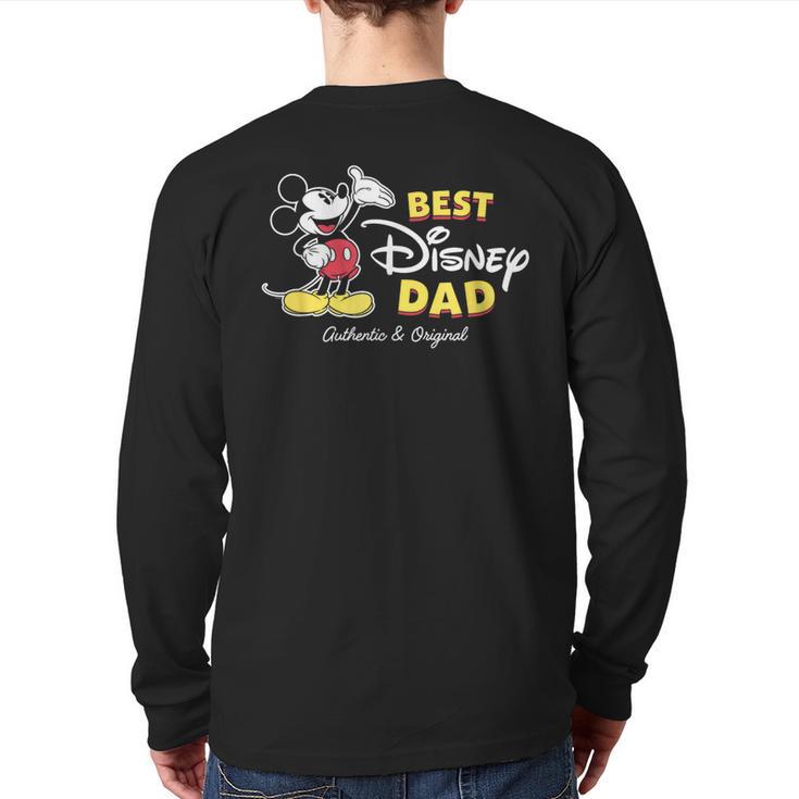 Disney Mickey Mouse Best Disney Dad Birthday Father’s Day Long Sleeve T-Shirt Back Print