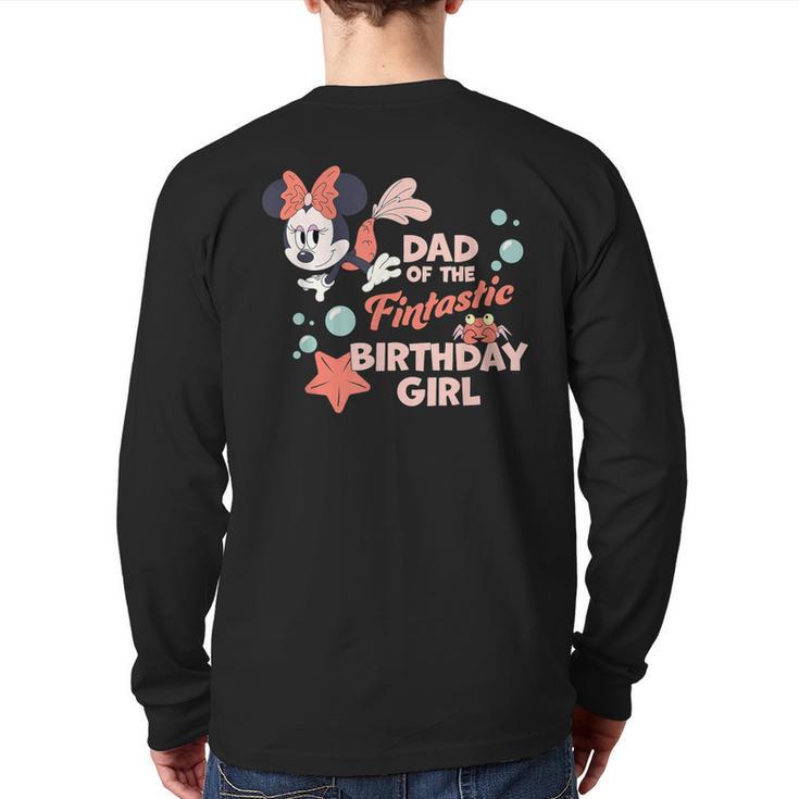 Disney Minnie Mouse Mermaid Dad Of The Birthday Girl Long Sleeve T-Shirt Back Print