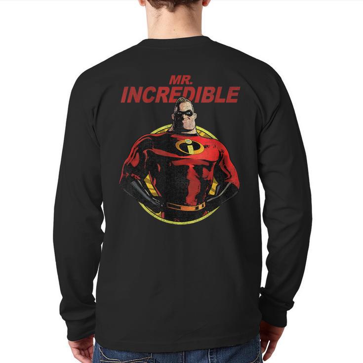 Disney Pixar The Incredibles 2 Mr Incredible Vintage Dad Long Sleeve T-Shirt Back Print