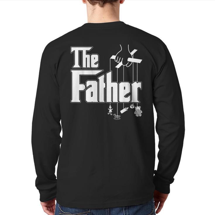 The Father New Daddy Expecting Baby  T-Shirt Long Sleeve T-Shirt Back Print