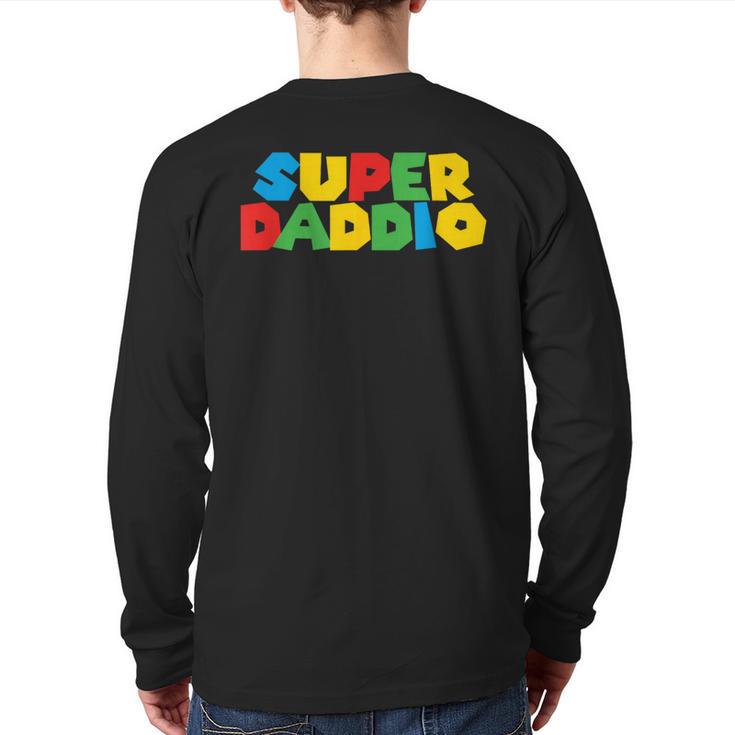 Fatherly Powers Unleashed Gamer Super Dad From Wife & Kids Long Sleeve T-Shirt Back Print