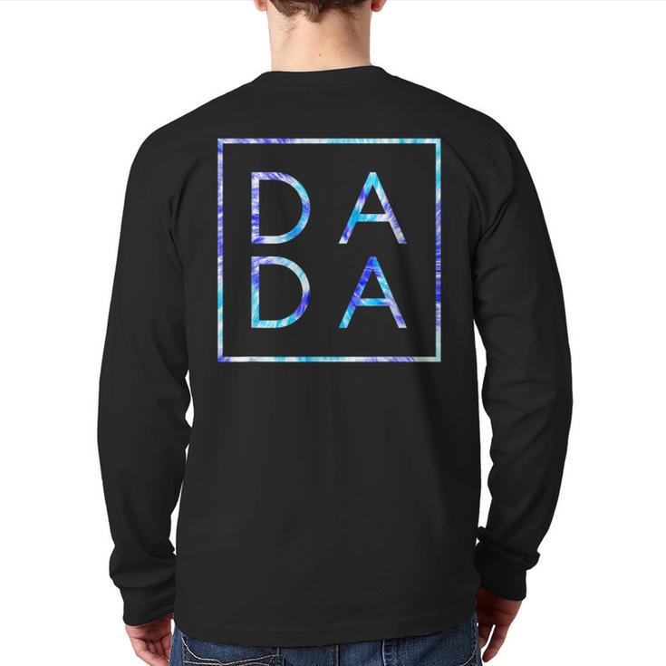 Father's Day For New Dad Dada Him Papa Tie Dye Dada Small Long Sleeve T-Shirt Back Print