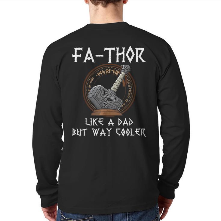 Fathor Dad Father Father's Day   Classic Fit Short Sleeve T-Shirt Size Small Long Sleeve T-Shirt Back Print