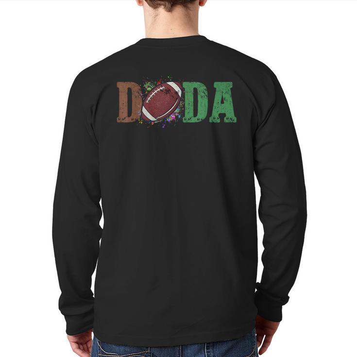 Football Dada 1st Birthday Long Sleeve T-Shirt Back Print