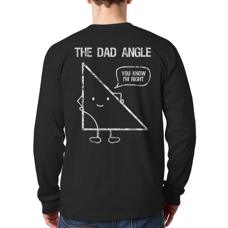 Geometry Shirts For Dads Who Love Math Father's Day Long Sleeve T-Shirt Back Print