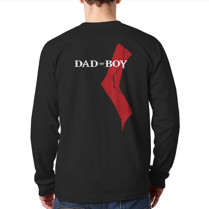 God Of Boy Dad Video Game Tshirt Father's Day Edition Long Sleeve T-Shirt Back Print
