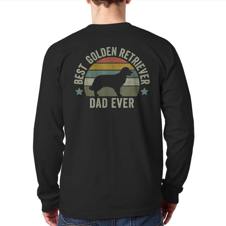 Golden Retriever Dad Dog Shirt Fathers Day Doggy Long Sleeve T-Shirt Back Print