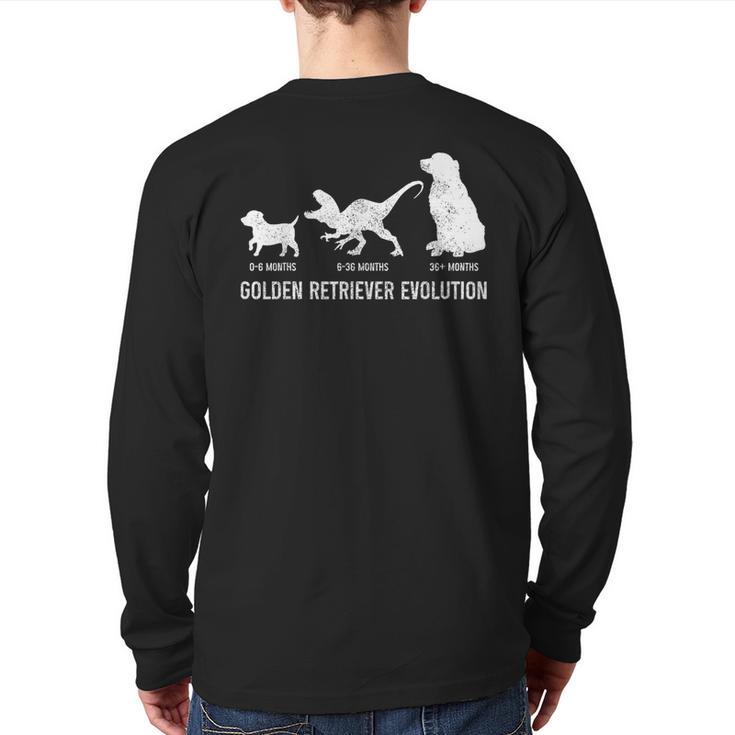 Golden Retriever Mom Dad Puppy Dog Owner Dog Lover Long Sleeve T-Shirt Back Print