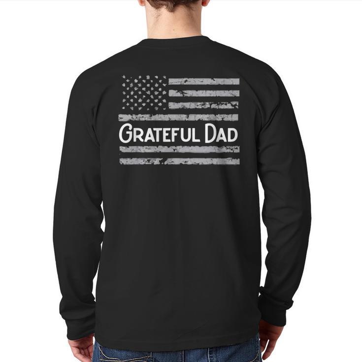 Grateful Dad Father's Day Papa Daddy Best Dad Long Sleeve T-Shirt Back Print