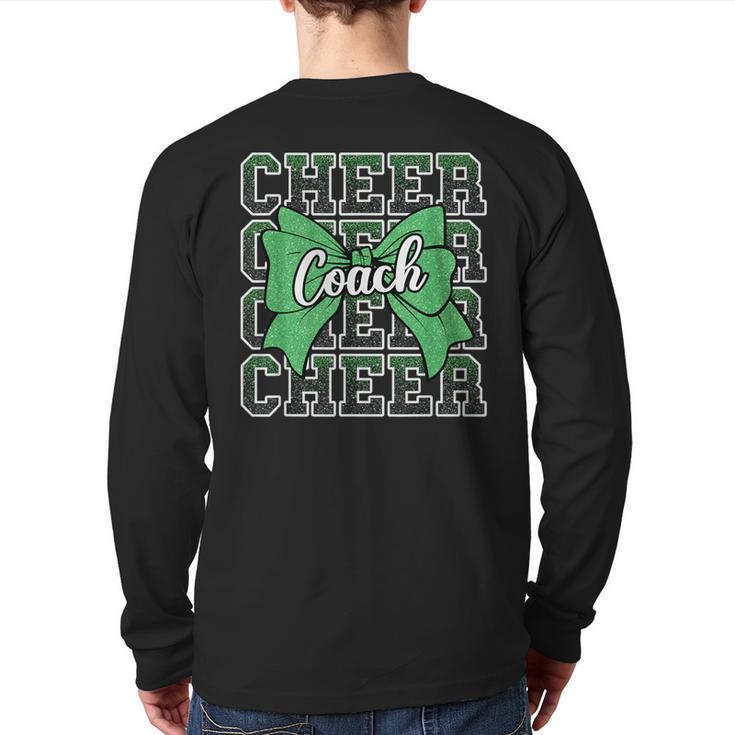 Green Sport Loud Proud Cheer Coach Dad Father's Day Long Sleeve T-Shirt Back Print