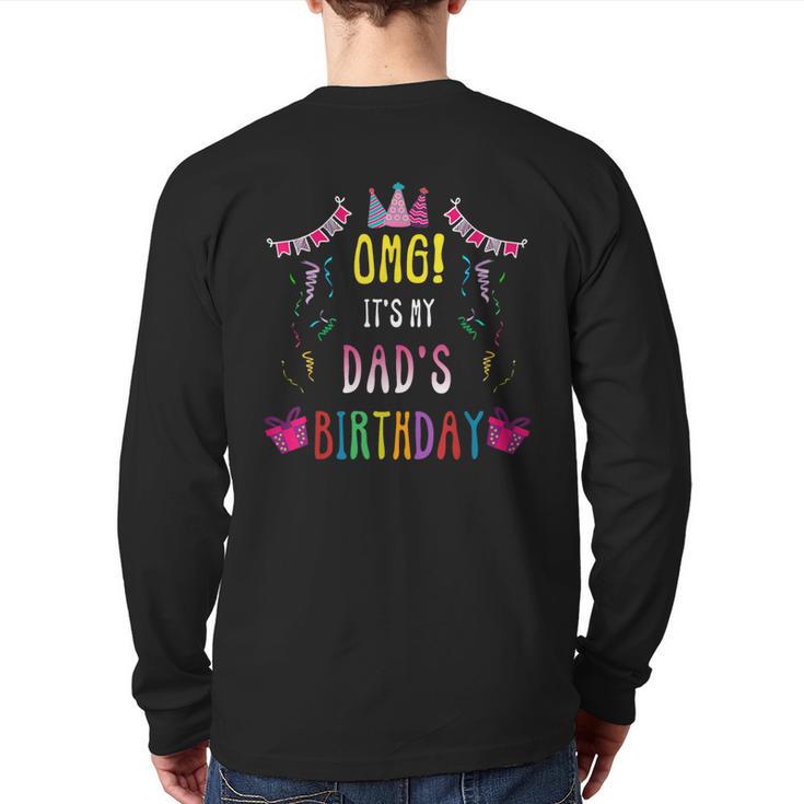 Happy Birthday Dad Long Sleeve T-Shirt Back Print