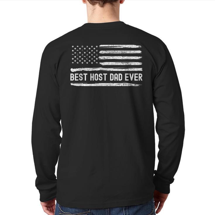 Host Dad Best Ever Flag Long Sleeve T-Shirt Back Print