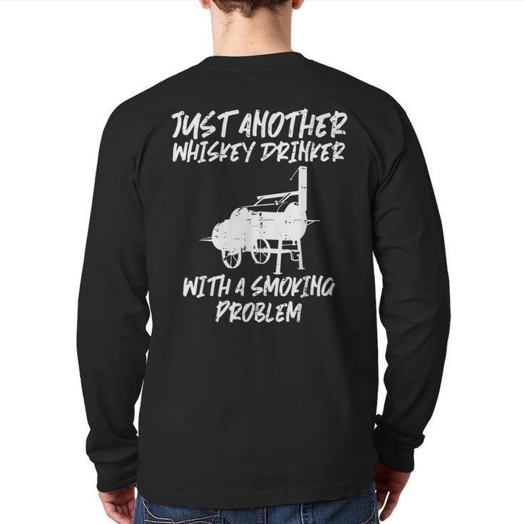 Just Another Bbq Grill Barbecue Meat Grilling Dad Men Long Sleeve T-Shirt Back Print