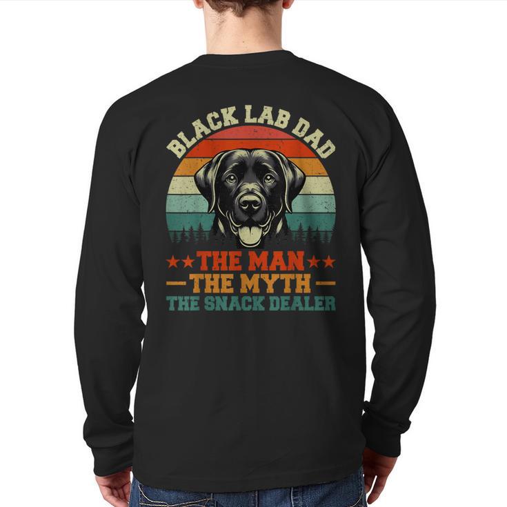 Labrador Retriever Dad Black Lab Dad Long Sleeve T-Shirt Back Print