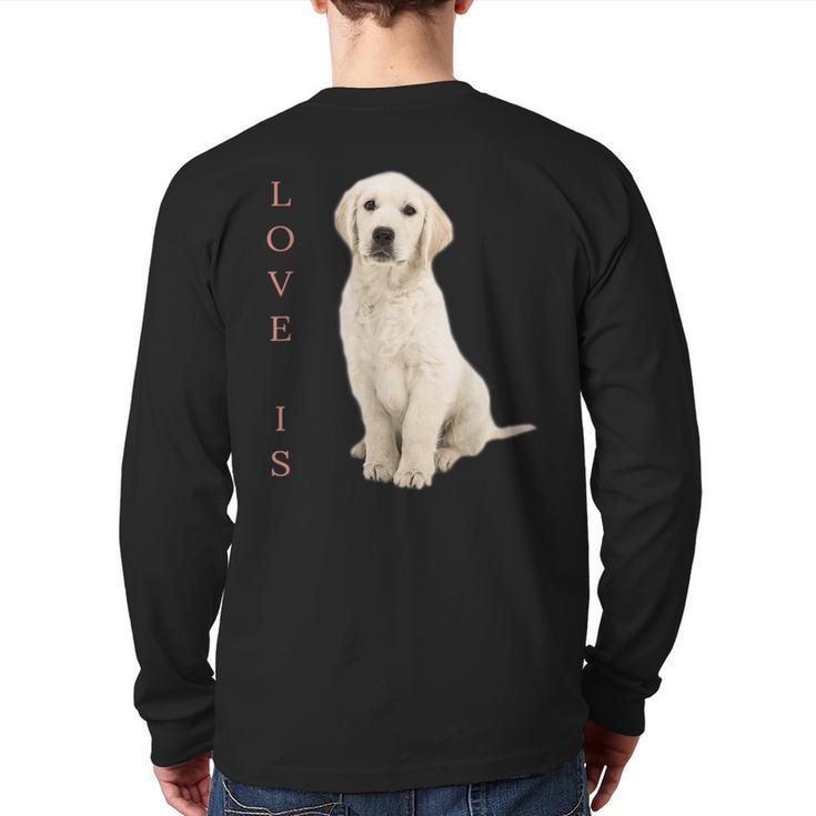 Labrador Retriever Shirt Women Men Lab Mom Dad Dog Tee Long Sleeve T-Shirt Back Print