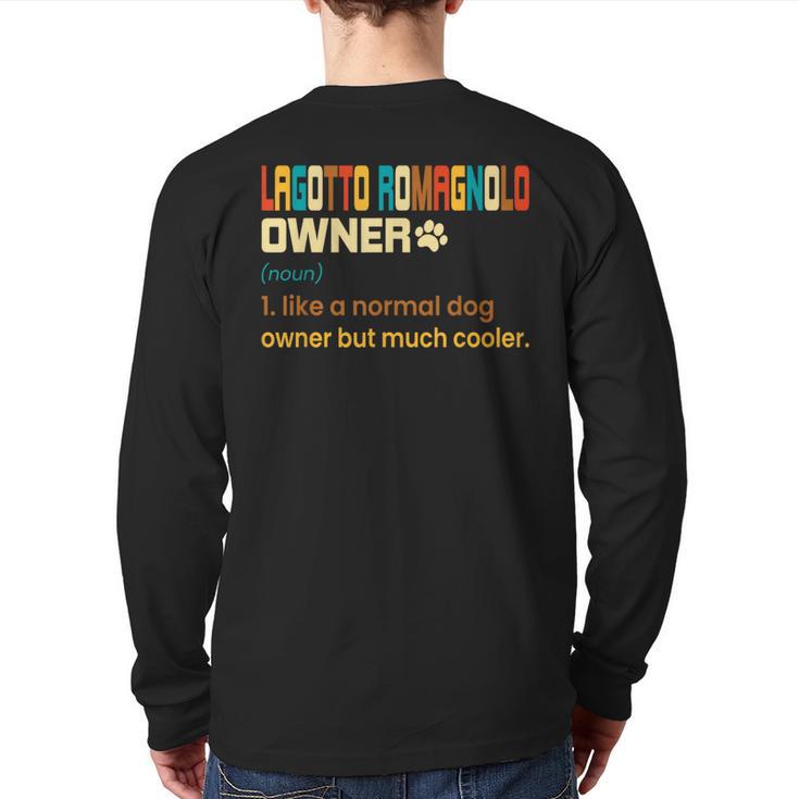 Lagotto Romagnolo Vintage Retro Dog Mom Dad Long Sleeve T-Shirt Back Print