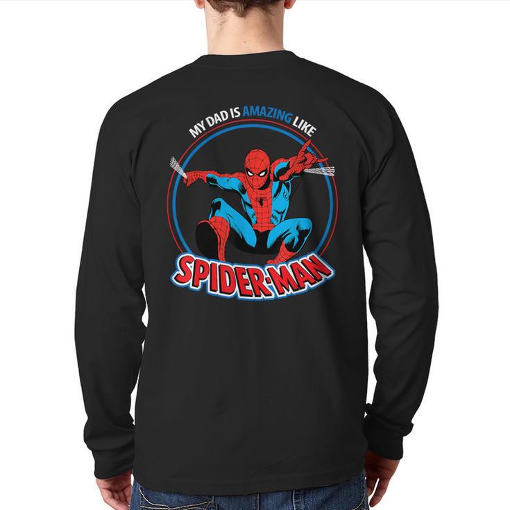 Marvel Dad Is Amazing Like Spider-Man Father's Day Long Sleeve T-Shirt Back Print