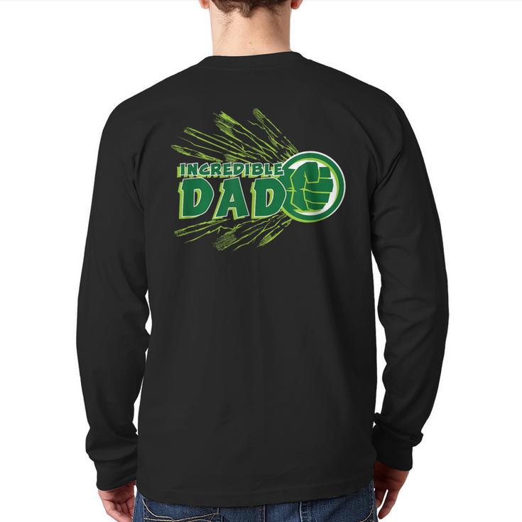 Marvel Hulk Incredible Dad Family Trip Vacation Father's Day Long Sleeve T-Shirt Back Print