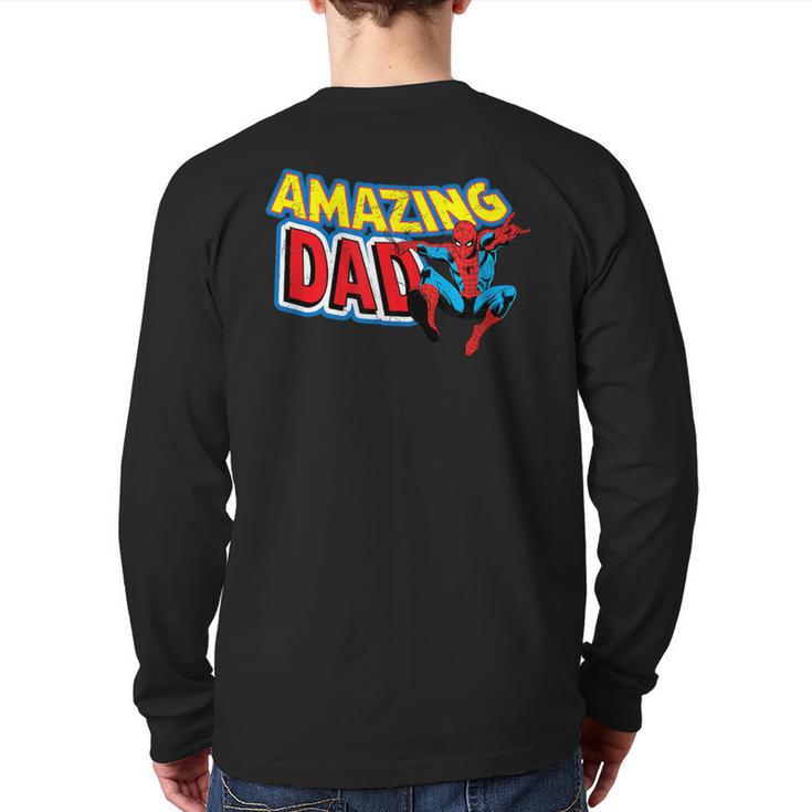 Marvel Spider-Man Amazing Dad Comic Book Father's Day Long Sleeve T-Shirt Back Print