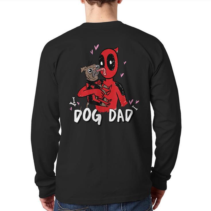 Marvel Super Heroes Pets Deadpool Loves Dogpool Dog Dad Long Sleeve T-Shirt Back Print