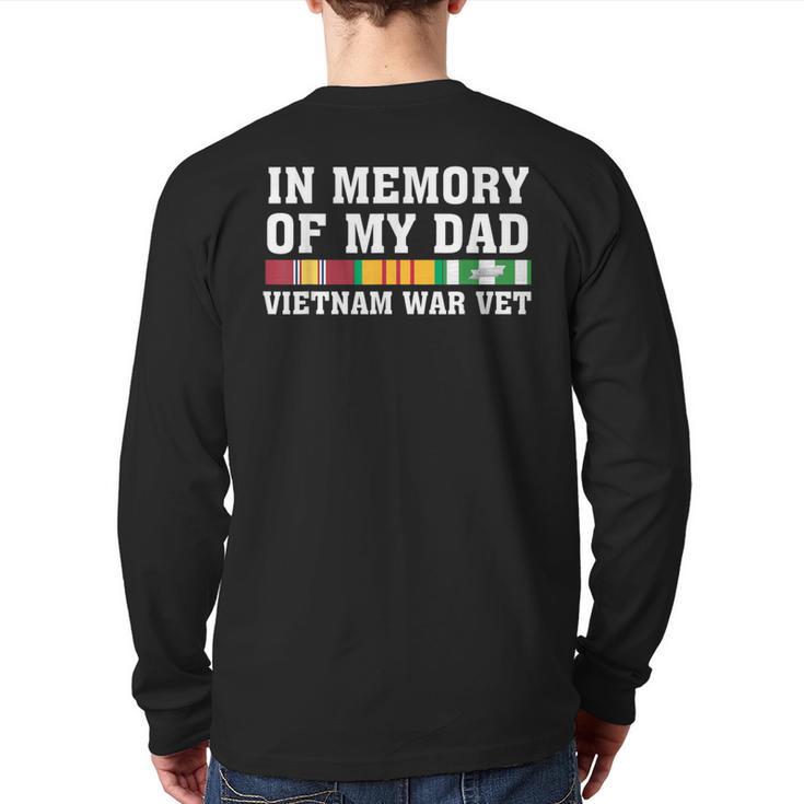 In Memory Of My Dad Vietnam Veteran Family Matching Long Sleeve T-Shirt Back Print