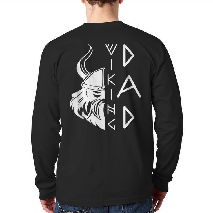 Men Celtic Norse Mythology Viking Dad Long Sleeve T-Shirt Back Print