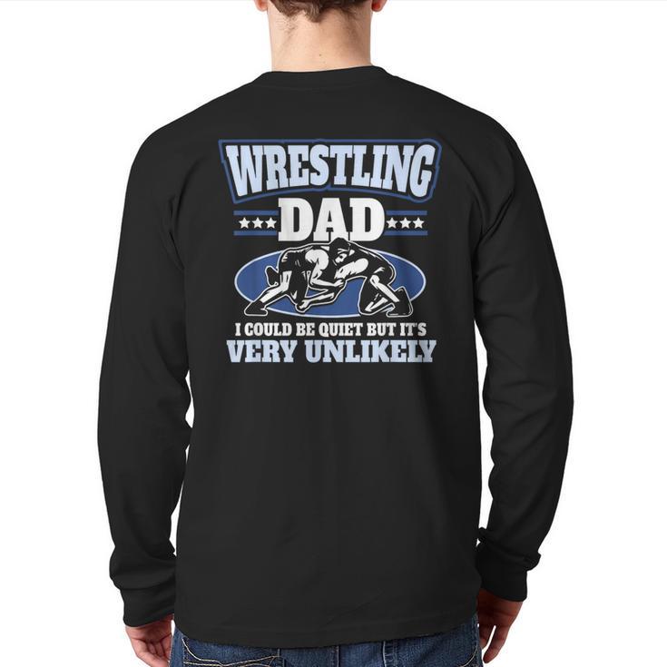 For Men Freestyle Wrestling Dad Long Sleeve T-Shirt Back Print